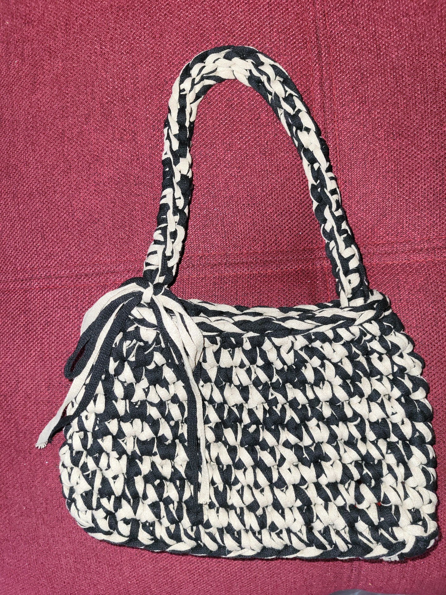 Handtas - Beige en Zwart